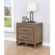 B00149 Brown 2 Drawer Nightstand with USB Charging and LED