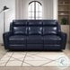 Jonathan Blue Leather Lay Flat Power Reclining Living Room Set with USB Charging
