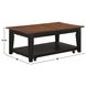 Joplin Black and Brown Rectangular Lift Top Coffee Table