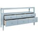 Jordan Light Blue 63" Glass Top TV Stand