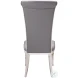 Joy Gray And Polish Stainless steel Tall Back Side Chair Set of 2