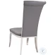 Joy Gray And Polish Stainless steel Tall Back Side Chair Set of 2