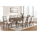 Mariana Vintage Mocha Upholstered Arm Chair Set of 2