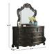 Rhapsody Brown 7 Drawer Dresser and Mirror