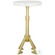 Maurice White And Gold Side Table