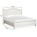 Crownfall Whisper White and Cerused Nutmeg King Panel Bed