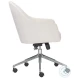 Halsey Beige And Silver Office Chair
