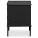 Reagan Black 2 Drawer Nightstand