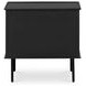 Reagan Black 2 Drawer Nightstand