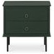 Reagan Deep Green 2 Drawer Nightstand
