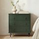 Reagan Deep Green 3 Drawer Nightstand