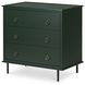 Reagan Deep Green 3 Drawer Nightstand