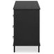 Reagan Black 6 Drawer Dresser