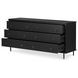 Reagan Black 6 Drawer Dresser