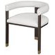 Jude Dark Espresso and White Performance Fabric Accent Chair