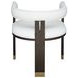 Jude Dark Espresso and White Performance Fabric Accent Chair