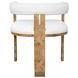 Jude Brown and White Performance Fabric Accent Chair