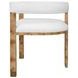 Jude Brown and White Performance Fabric Accent Chair