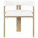 Jude Cerused Oak and White Performance Fabric Accent Chair