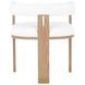 Jude Cerused Oak and White Performance Fabric Accent Chair