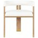 Jude Cerused Oak and White Performance Fabric Accent Chair