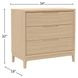 June Light Oak 3 Drawers Chest
