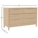 June Light Oak 6 Drawers Dresser