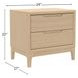 June Light Oak 2 Drawers Nightstand