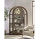 Medley Brown Arch 1 Sliding Door Curio Cabinet with LED Lighting