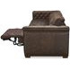 Savion Deux 43" Brown 3-Seater Sofa with Dual Power Recliners and Triple Power Headrests