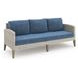 Carezza Dark Blue and Natural Upholstered 5 Piece Conversation Set