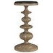 Architrave Black and Brown Round Marble Top Accent Table