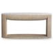 Loggia White and Aria Oval Travertine Top Console Table