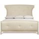 East Hampton Cerused Linen And Muted Gray King Upholstered Bed