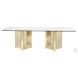 Abbott Patinated Brass Dining Table