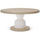 Solaria Dune And Faux Stone Fossil Round Dining Room Set