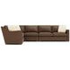 Ventura Brown 4 Piece Sectional with Pillows