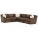 Ventura Brown 4 Piece Sectional with Pillows