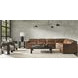 Lioni Brown Leather 4 Piece Modular Power Reclining Sectional with USB Charging