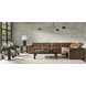 Lioni Brown Leather 4 Piece Modular Power Reclining Sectional with USB Charging