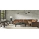 Lioni Brown Leather 4 Piece Modular Power Reclining Sectional with USB Charging