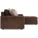 Nest Brown Leather 2 Piece Modular RAF Sectional with Pillows