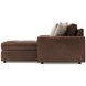 Nest Brown Leather 2 Piece Modular RAF Sectional with Pillows