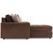 Nest Brown Leather 2 Piece Modular LAF Sectional with Pillows