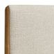 Brasea Beige and Lume Performance Fabric California King Upholstered Panel Bed