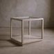 Glaze Bezel Square Glass Top End Table