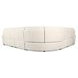 Vann White Leather 6 Piece Modular Power Reclining Sectional with Power Headrest