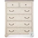 Newport Daisy 6 Drawer Chest With Brown Top