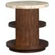 Mcpherson Burnt Umber Round Stone Top End Table