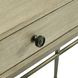 Santa Barbara Sandstone And Vintage Nickel Metal Console Table